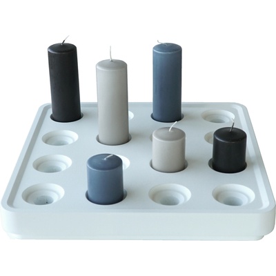 Born in Sweden Свещник Stumpastaken бял алуминий (7340160-10)