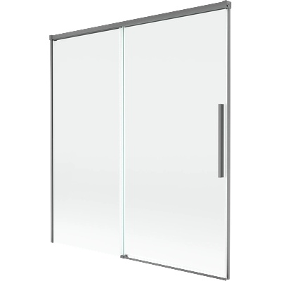 Mexen Rox двукрила плъзгаща се преграда за вана 150 x 150 см, прозрачна, Gun Metal - 8C9-150-001-95-00 (8C9-150-001-95-00)