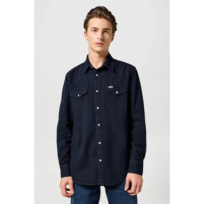 Wrangler pánska rifľová košeľa Western shirt Midnight Rodeo 112357193 čierna