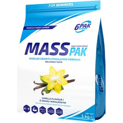 6PAK Nutrition Mass pak [3000 грама] Ванилия