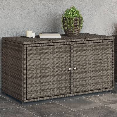 vidaXL úložná skříň 110 x 55 x 60,5 cm polyratan 365569 Šedá