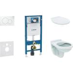 Geberit Duofix - Комплект за монтаж пред стена, тоалетна Alpha и седалка, бутон Sigma01, алпийско бяло SANI11CD3124 (SANI11CD3124)