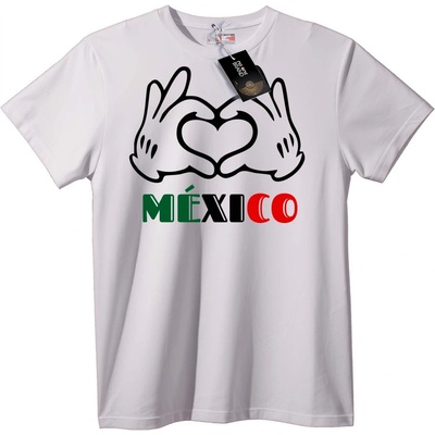 NOONEBRAND Тениска Мексико Сърце с Ръце - XS, Black