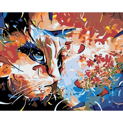ZUTY Malování podle čísel KOČIČÍ ABSTRAKCE 40 x 50 cm