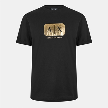 Armani Exchange Тениска Armani Exchange Men's AX Badge Large T-Shirt - Black UC001