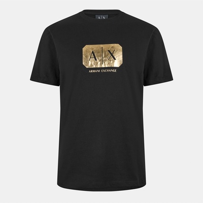 Armani Exchange Тениска Armani Exchange Men's AX Badge Large T-Shirt - Black UC001