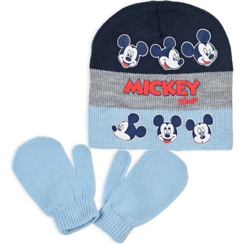 Disney čiapka a rukavice MICKEY MOUSE svetlo modrá