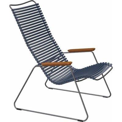 HOUE Click Tmavě modré plastové zahradní lounge křeslo