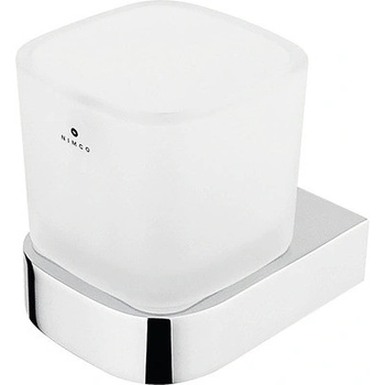 Nimco Nikau Pohárik na kefy a pastu s držiakom, matné sklo/chróm NK 30058C-26