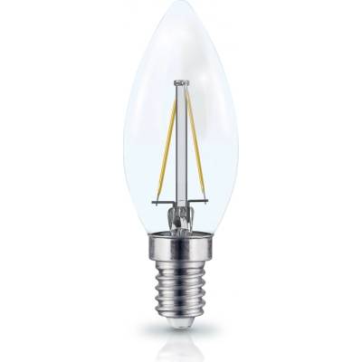 ETA LED filamentová retro žiarovka, E14, Candle, 4W, teplá biela