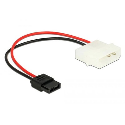 Delock Tápkábel Molex 4 tűs apa - SATA 6 tűs anya csatlakozóhoz 15 cm (85638) (d85638) (d85638)