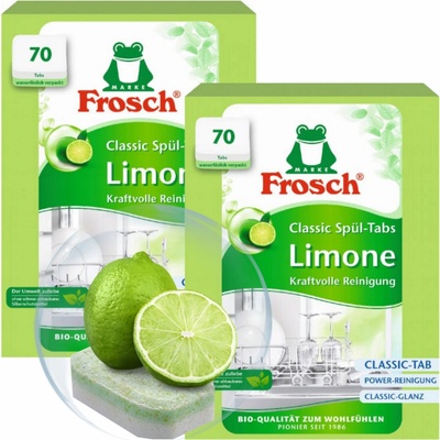 Frosch Tablety Kapsule do umývačky riadu Limetka 70 ks