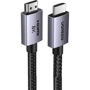 UGREEN Високоскоростен 8K HDMI към HDMI кабел (100 см) - Ugreen UltraHD Definition Series HDMI 2.1, 8K 60Hz Cable (черен) (UGR1806)