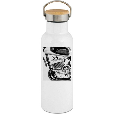 123TRIKO termoska ČZ 400 Motocross nádherný detail bílá 500 ml motorka