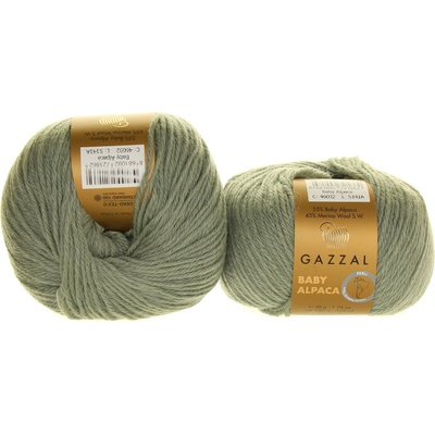 Gazzal Baby Alpaca 46032 šedozelená