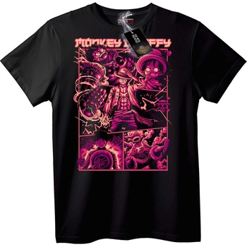 NOONEBRAND Тениска с Monkey D. Luffy - 7XL, White
