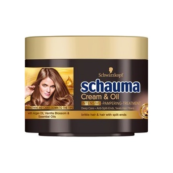 Schauma Cream & Oil Intenzívna regeneračná maska na lámavé vlasy a rozštiepené končeky, s arganovým olejom a vanilkou 200 ml