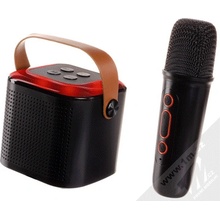 1Mcz WS Y1 Bluetooth karaoke set mikrofon a reproduktor černý