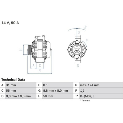 Alternátor BOSCH 0 986 042 530