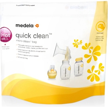 Medela Пликчета за стерилизиране в микровълнова Medela - Quick Clean, 5 броя (008.0040)