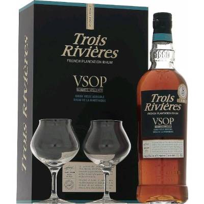 Trois Rivieres Trois Rivières VSOP Réserve Spéciale Martinique rhum agricole 40% 0,7 l se skleničkami (holá láhev)