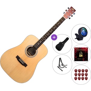 SX SD204 Premium SET Transparent Red Акустична китара