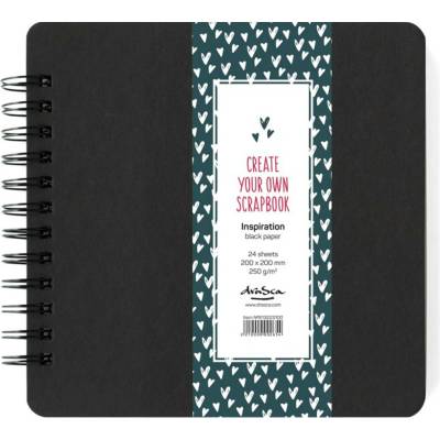 draSca Scrapbook - Inspiration Album Wire 200x200mm Black (24 listů - 250g/m2)