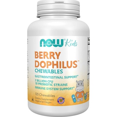 Now Foods Probiotikum Berry Dophilus Kids 10 kmenů 120 tablet