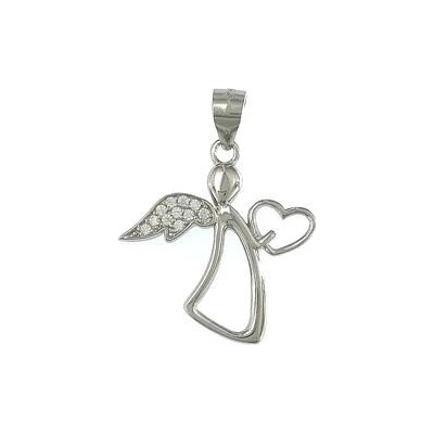 Infinitysilver Stříbrný přívěsek anděl držící srdíčko L446002