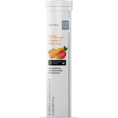 Zerex Šumivé tablety Vitamin C bez aspartamu 20 tablet