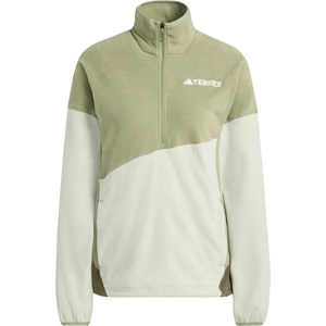 adidas Terrex Дамски поларен пуловер adidas Terrex Women's MT ClimaWarm Fleece Anorak Fleece jumper - Tent Green / Halo Green - размер XS (105-7555-0211)