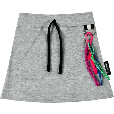 Dievčenská sukňa s klokankou svetloružová