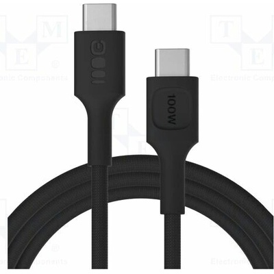 Green Cell KABGC100PS200PB USB 2.0 USB C vidlice z obou stran 2m černý