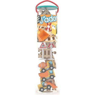 Jadore Дървен железопътен комплект Jadore - Строителна техника (JD824008)