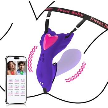 SuperLove Wearable G-Spot Panty Vibrator with Remote & App Purple