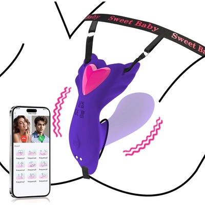 SuperLove Wearable G-Spot Panty Vibrator with Remote & App Purple