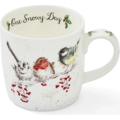 Royal Worcester Vánoční porcelánový Wrendale Designs One Snowy Day 310 ml