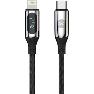 Forever LCD кабел USB-C - Lightning, 27W, 1.0 м, черен - Forever