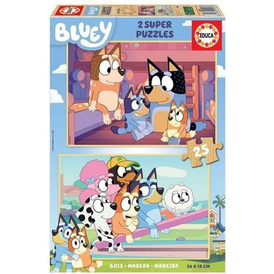 EDUCA Drevené Bluey 2x25 dielov