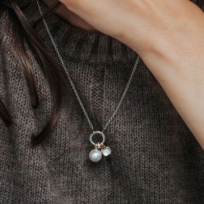 Ti Sento Сребърно дамско колие с перла Ti Sento 34114YP (34114YP)