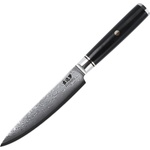 Gudaro - Дамасков универсален кухненски нож AKIRO 5", дължина 12, 5 см, черен (GU0023)