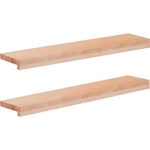 vidaXL Парапети за прозорци 2 бр. Натурално 70 x 20 x 2 cm Солидно бук (42048135)