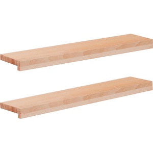 vidaXL Парапети за прозорци 2 бр. Натурално 70 x 20 x 2 cm Солидно бук (42048135)