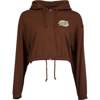 Santa Cruz mikina Lined Oval Dot Zip Hood Sepia SEPIA