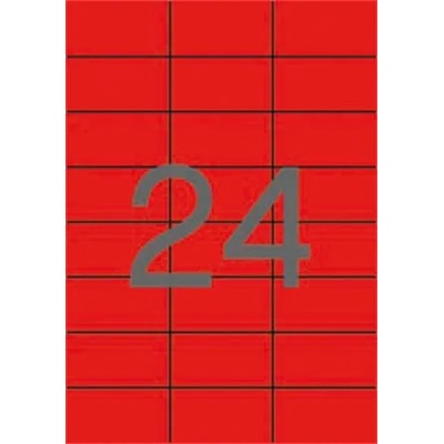 APLI Етикет, 70x37 mm, цветен, APLI, червен, 480 етикета в опаковка 01593 (01593)