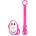 Matchstick Monkey Flat Face Teether & Soother Clip подаръчен комплект за деца Pink