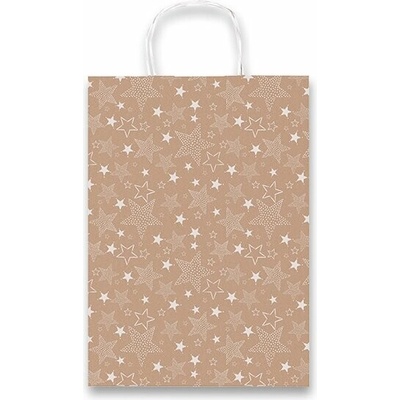 Dárková taška Sadoch Kraft Stelline - 260 x 120 x 360, bílá