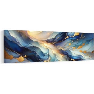 Obraz modré a zlaté prúdenie