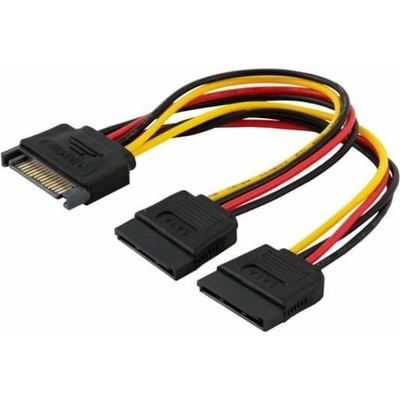 Elmak SATA 15-pin - SATA 15-pin x2, 0,18 m viacfarebný AK-17