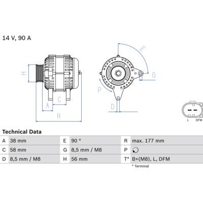 Alternátor BOSCH 0 986 049 101